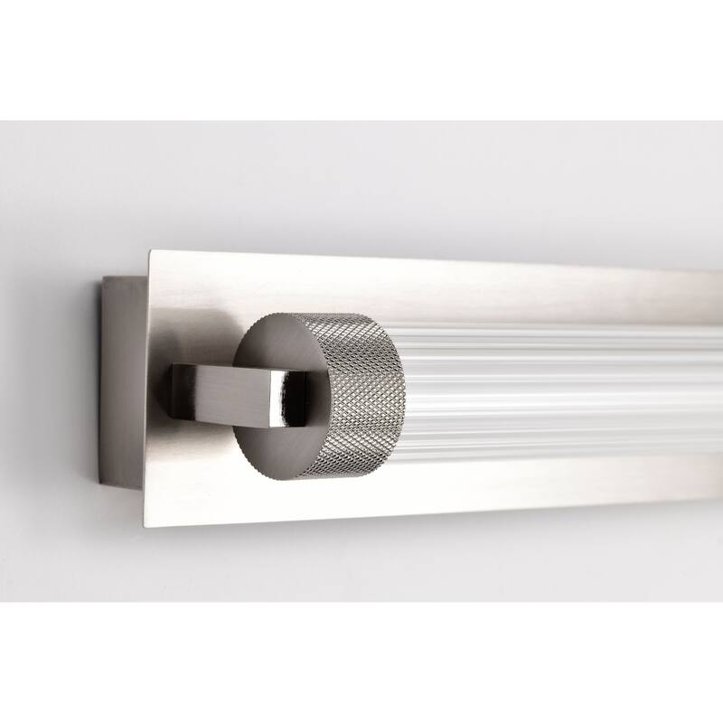 Larissa 32 Inch LED Vanity 3000K CCT Brushed Nickel Finish Opaque Glass - Brushed Nickel