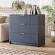 3 Drawer Fluted Dresser, 32 Inch Wide Nightstand with Large Drawer End Table for Bedroom