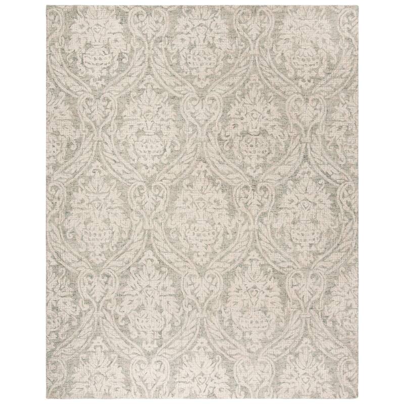 SAFAVIEH Handmade Abstract Martijke Modern Wool Rug - 10' x 14' - Grey/Ivory