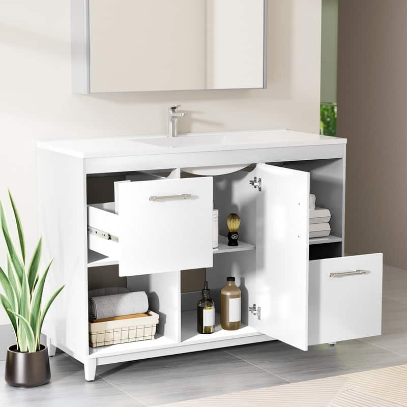 48-Inch Modern Bathroom Vanity with Sink,Ample Storage
