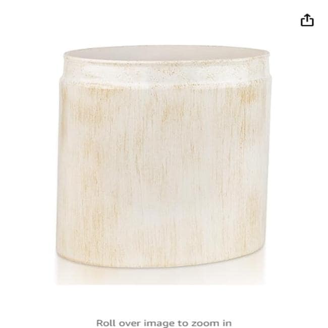 Creative Scents Rustic Luxe Beige Small Bathroom Trash Can - Rustic Luxe