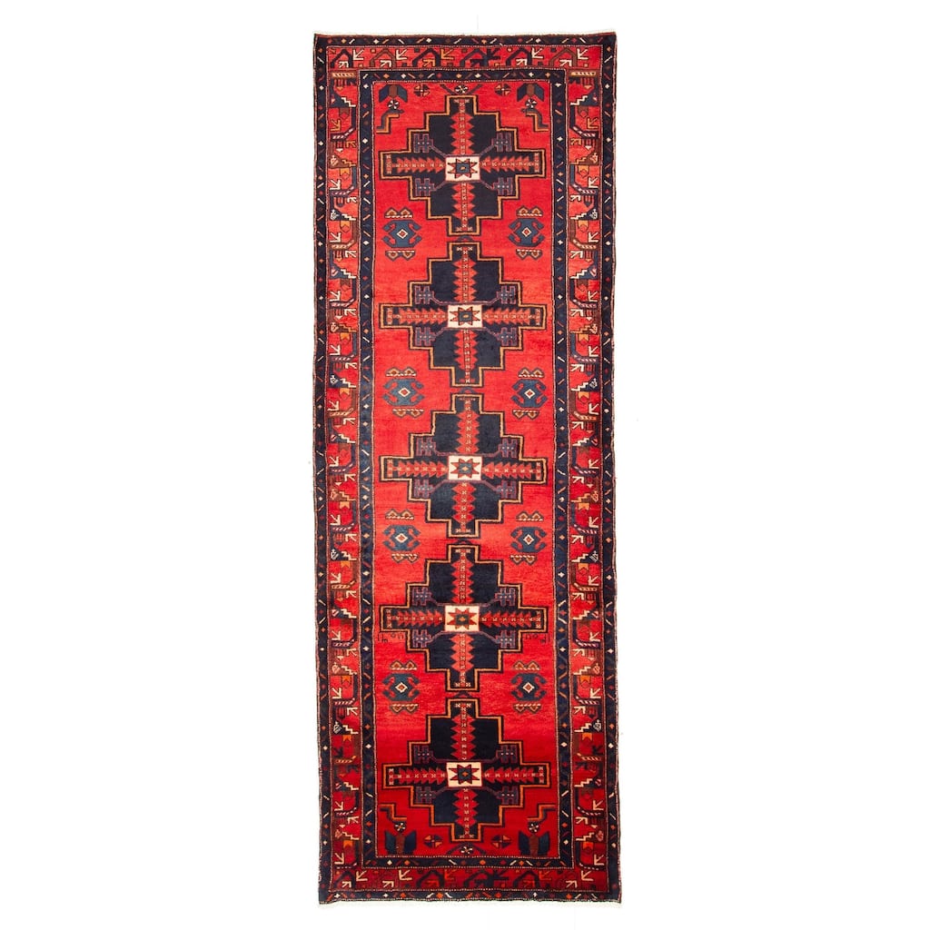 ECARPETGALLERY Hand-knotted Konya Anatolian Red Wool Rug - 3'6 x 10'2