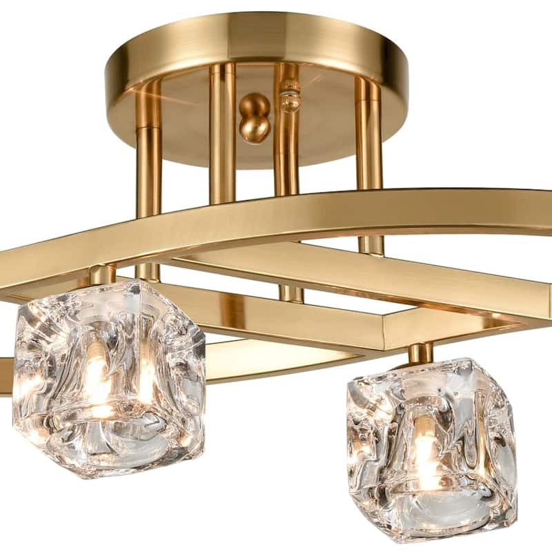 Frascati Modern Crystal Semi-Flush Ceiling Lights 6 Light