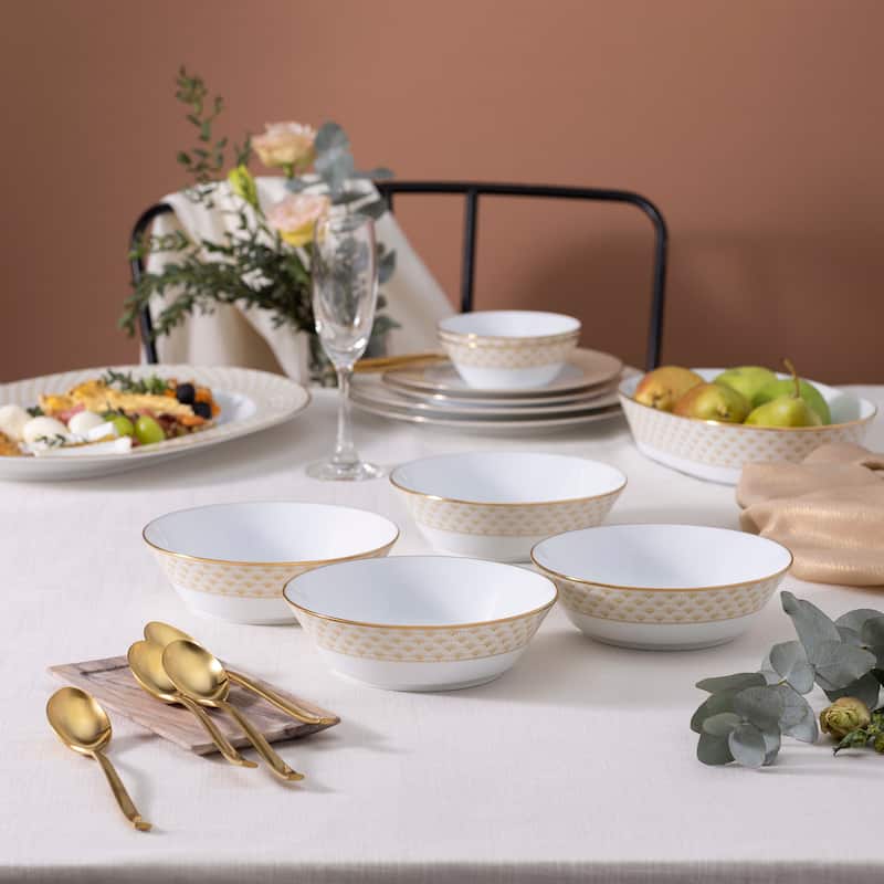 Trocadero Gold Set Of 4 Soup Bowls, 7", 22 oz.