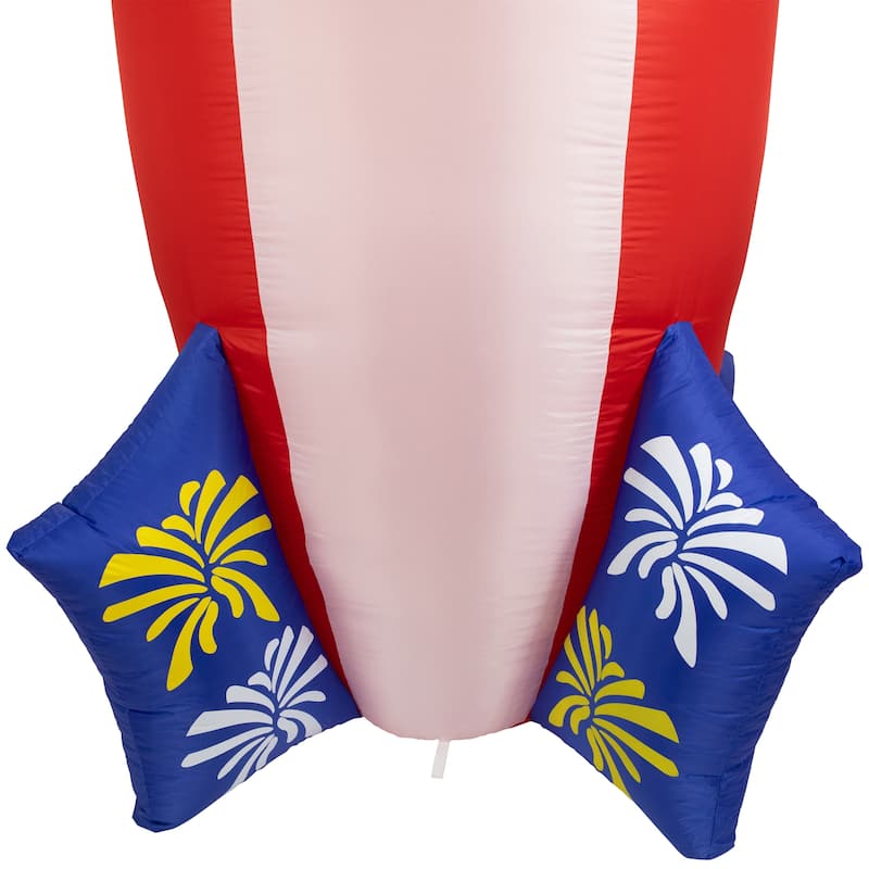Inflatable LED 4Th of July Americana Rocket Outdoor Yard Decoration 8'