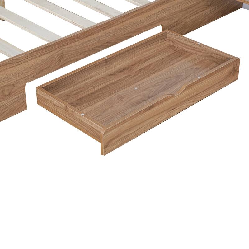 Queen Size Concise Low-Profile Platform Bed Frame with USB Charging