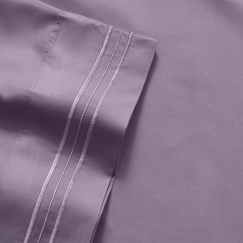 Sweet Home Collection 4 Piece Sheet Set, Ultra Soft 1800 Series, Double Brushed Microfiber. - Full - Plum