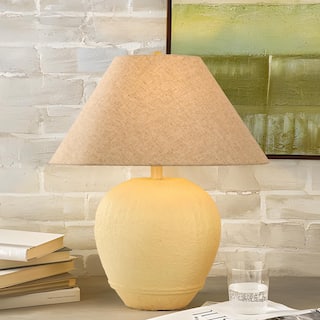 Ceramic Table Lamp with Linen Shade
