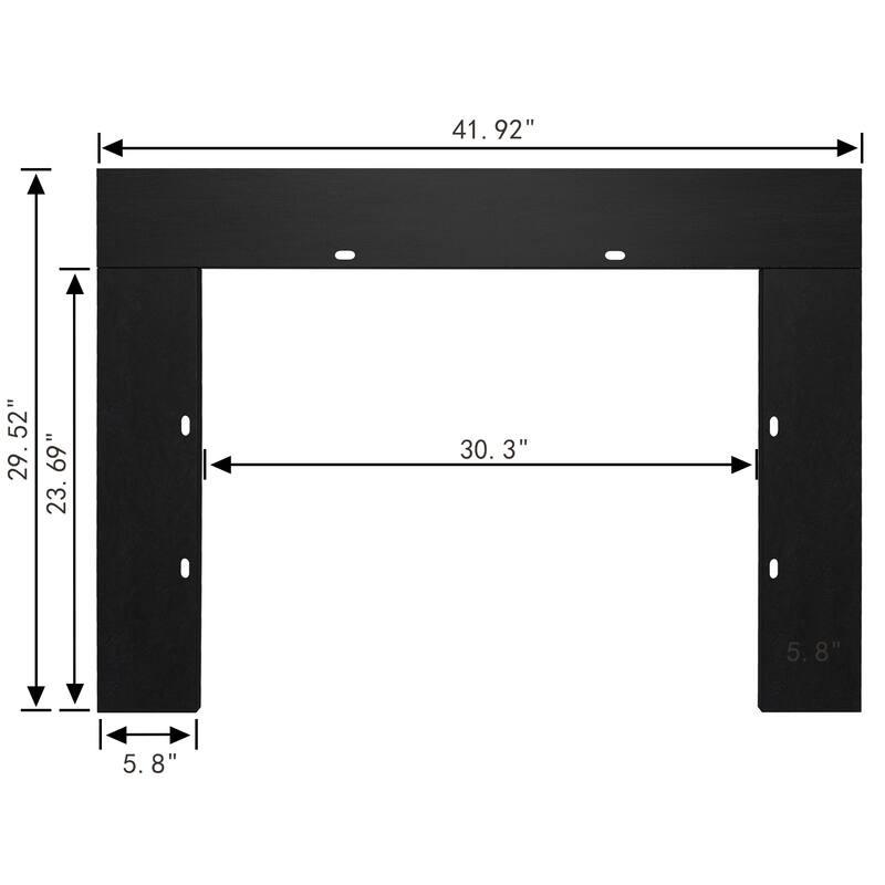 25" Electric Fireplace Insert with Multi-Color Flame, 750/1500W, Black