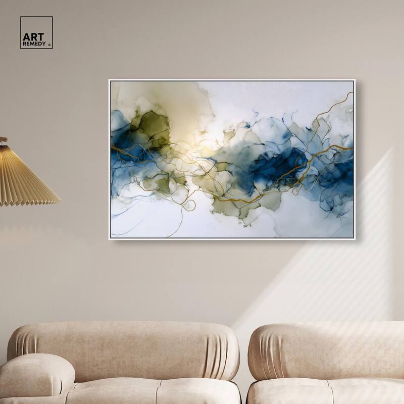 Fluid Geode Canvas by Art Remedy