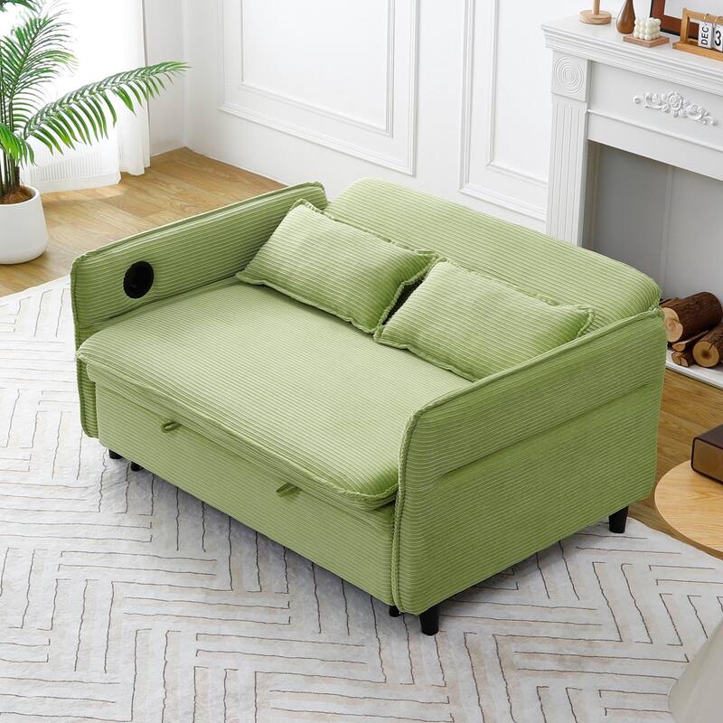 Striped Fabric Multifunctional Sofa Bed