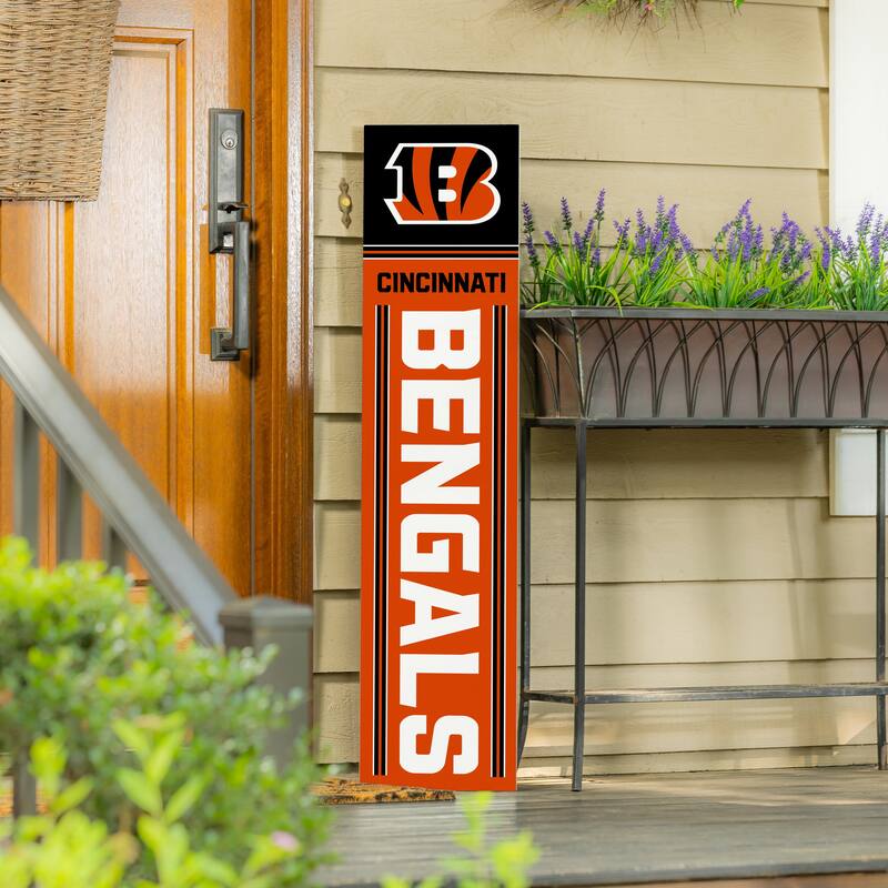 47" Double Sided Seasonal Porch Leaner, Cincinnati Bengals - 47" x 11.25"