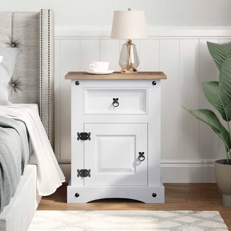 vidaXL Bedside Cabinet, 20.9x15.4x26 Inches
