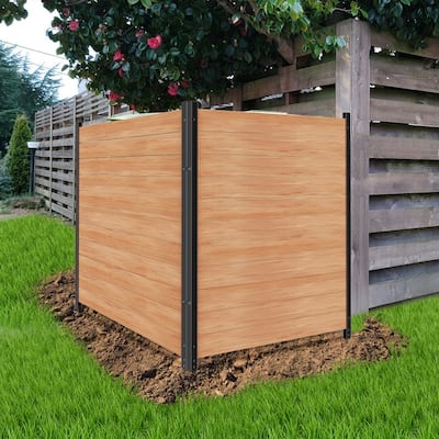 Outdoor Privacy Fence 36 in.W x 44 in.H Air Conditioner Fence, 2-Panel