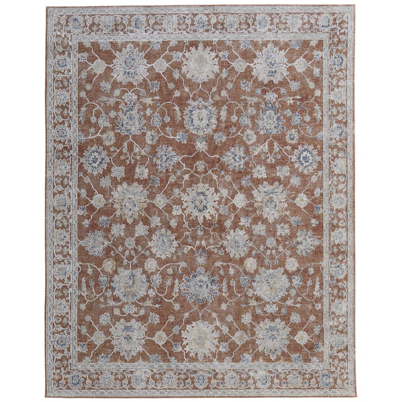 HomeRoots Floral Bohemian Rectangle Area Rug