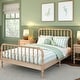 preview thumbnail 1 of 30, Max and Lily Jenny Full Spindle Platform Bed Blonde