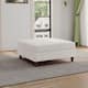 Large Corduroy Ottoman - Beige