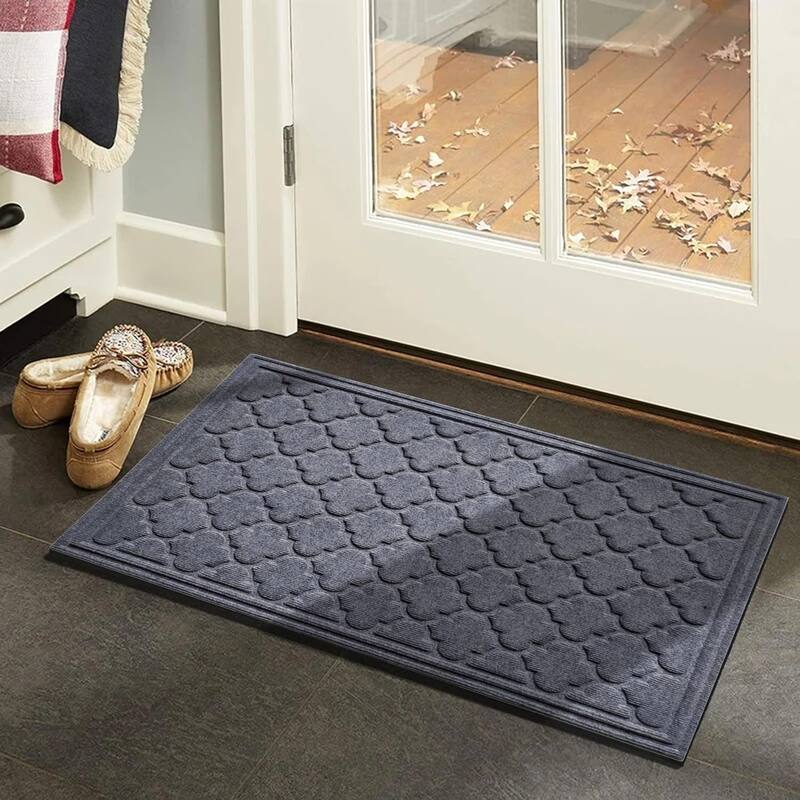 A1HC New All Weather Superior Dirt and Moisture Absorbing Polypropylene Door Mat with Non-Slip Backing for Inside Outside Use