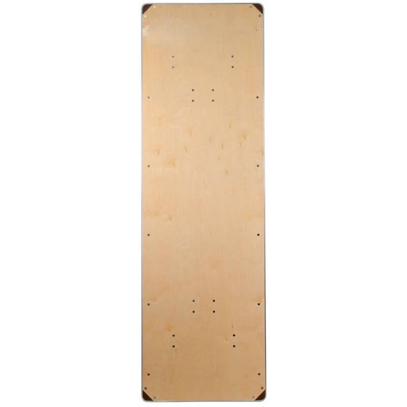 8-Foot Rectangular Birchwood Folding Banquet Table with Corner Guards