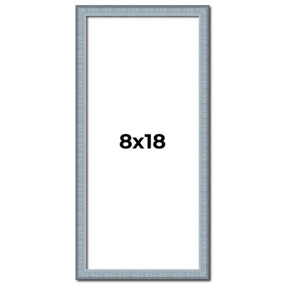 8x18 Frame Rustic Sky Blue Solid Wood Picture Frame | 0.75 Inch