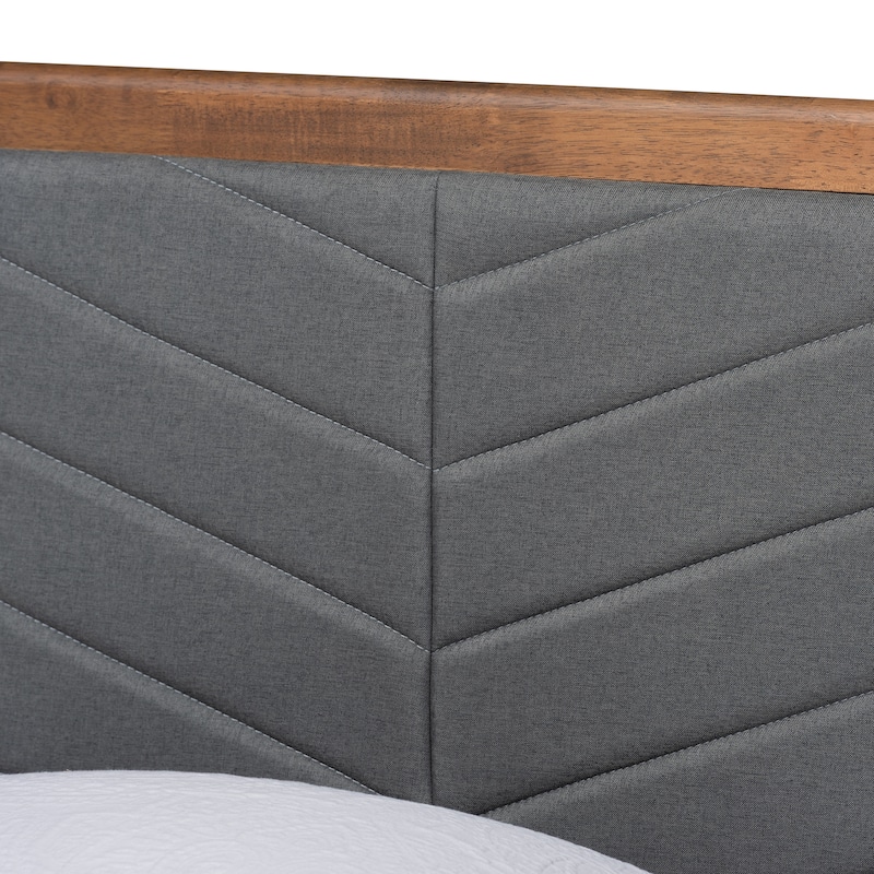 Roze Mid-Century Modern Wood Platform Bed in Twin Size
