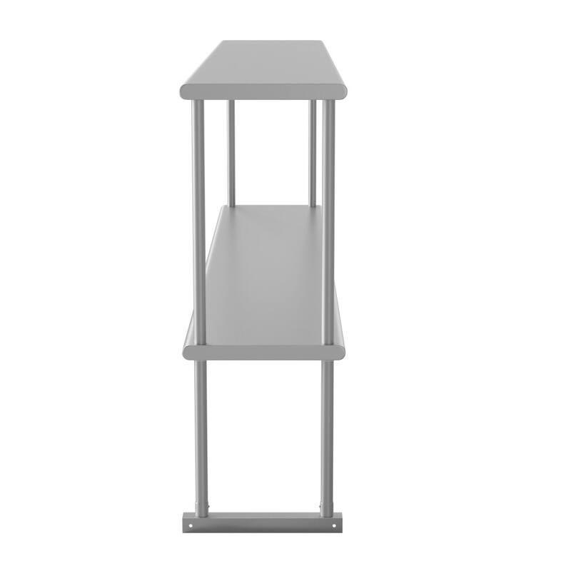 Commercial Grade NSF Certified Stainless Steel Metal Kitchen Double Overshelf