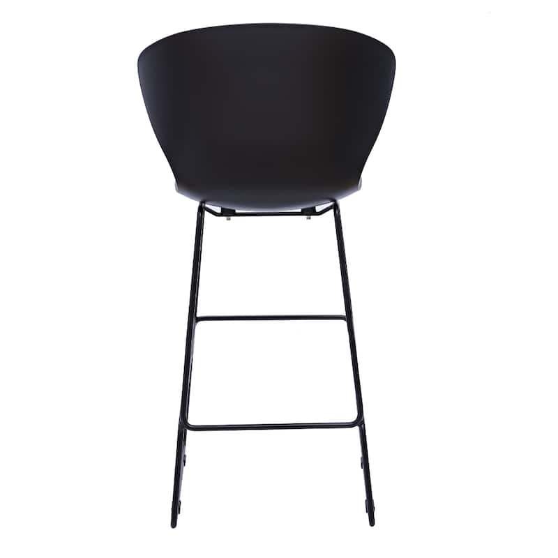 Set of 2 Contemporary Plastic Counter Height Bar Stools