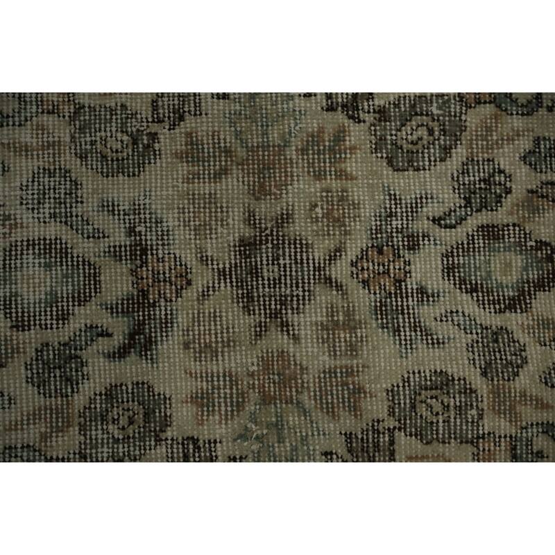 Hand Knotted Oriental 100% Wool Carpet Transitional Floral Oranges & Rust Anatolian Area Rug - 9' 2'' X 5' 7''