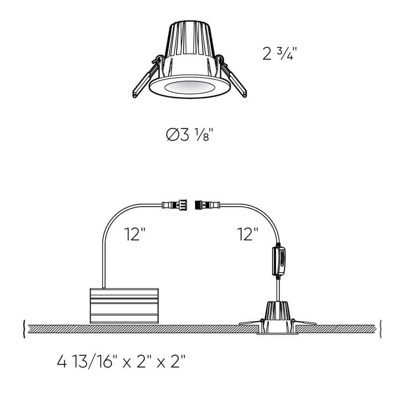 Edge 2 Inch Round Indoor/Outdoor Regressed Down Light - 2 Inch