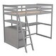 preview thumbnail 12 of 25, Wood Loft Bed Sturdy Frame with Desk and Shelves,2 Drawers,Twin Size