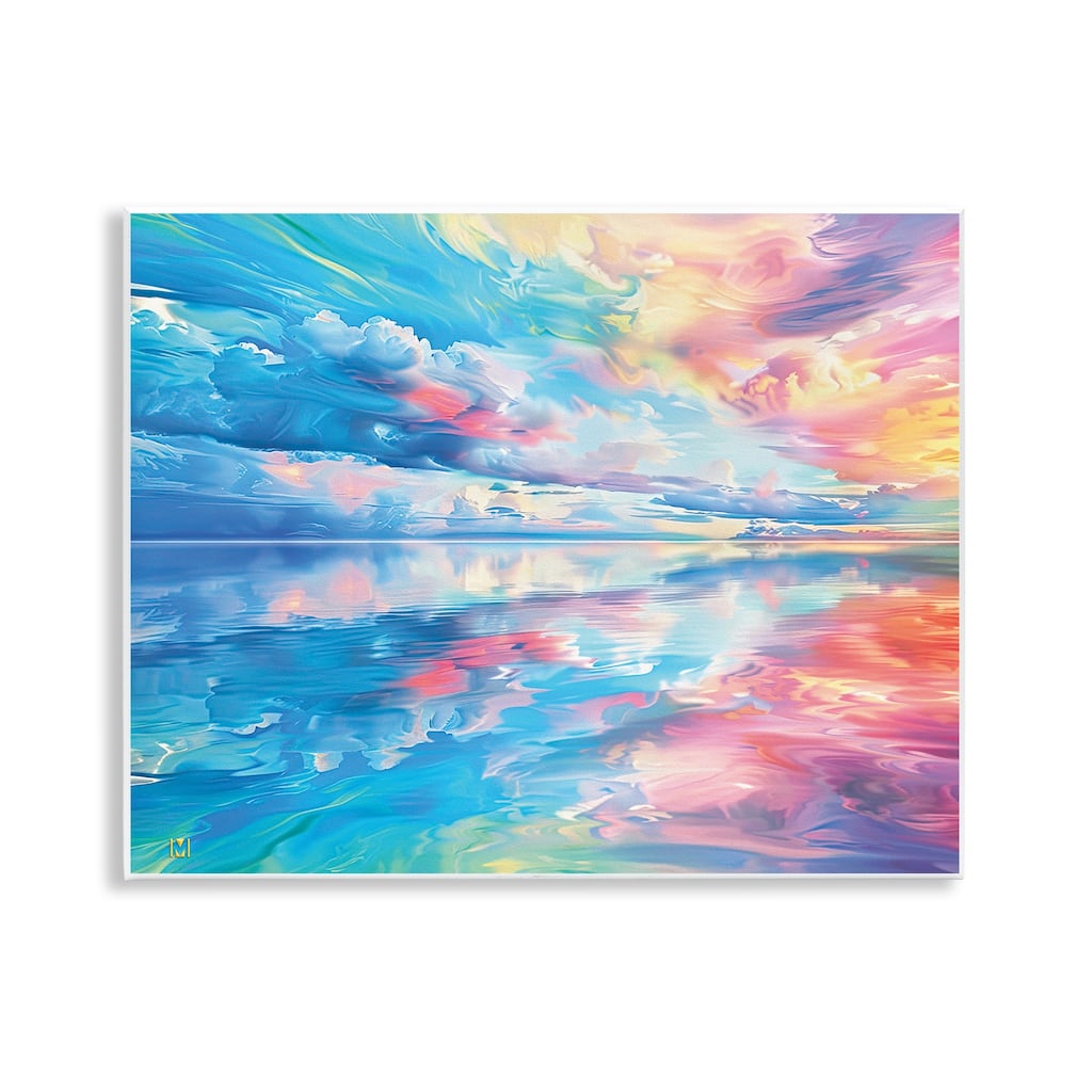 Stupell Prismatic Rainbow Sunset Wall Plaque Art Design By Michael Ward