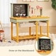 preview thumbnail 4 of 8, Costway Kids Wooden Toy Workbench with Storage Space & Blackboard Tool - See Details