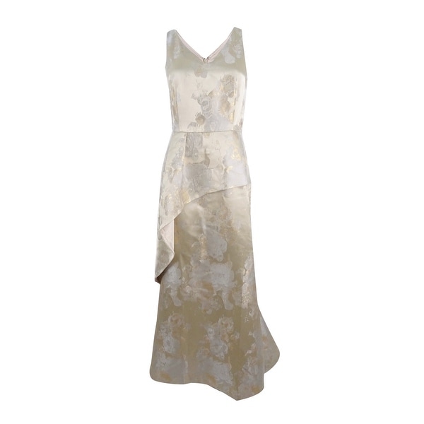 champagne peplum dress