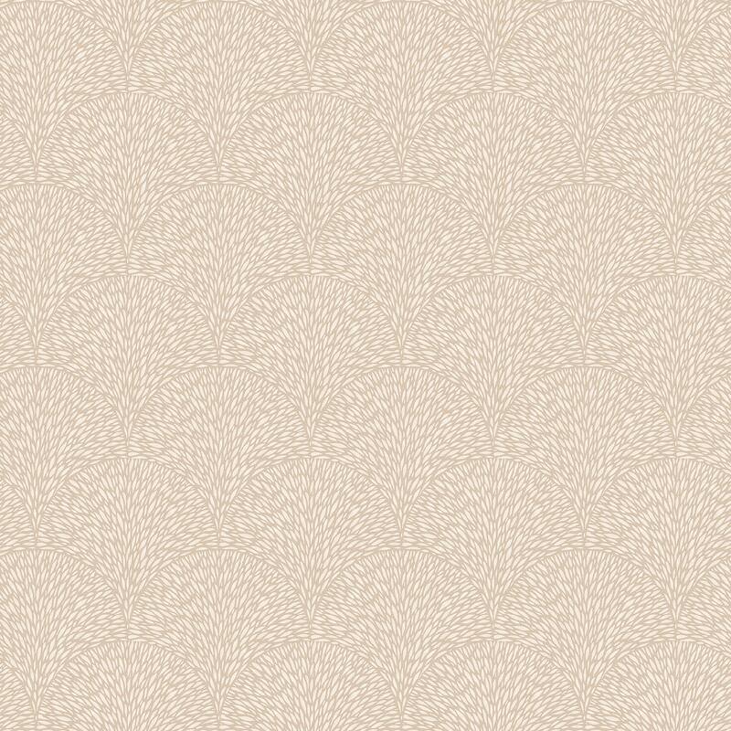 Galerie Wallcoverings TexStyle Collection Geometric Hedgehog Non-woven Metallic Wallpaper Roll - 33 feet x 21 inches - Beige