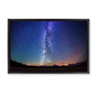 Stupell Milky Way Stars over Earth Framed Floater Canvas Wall Art ...