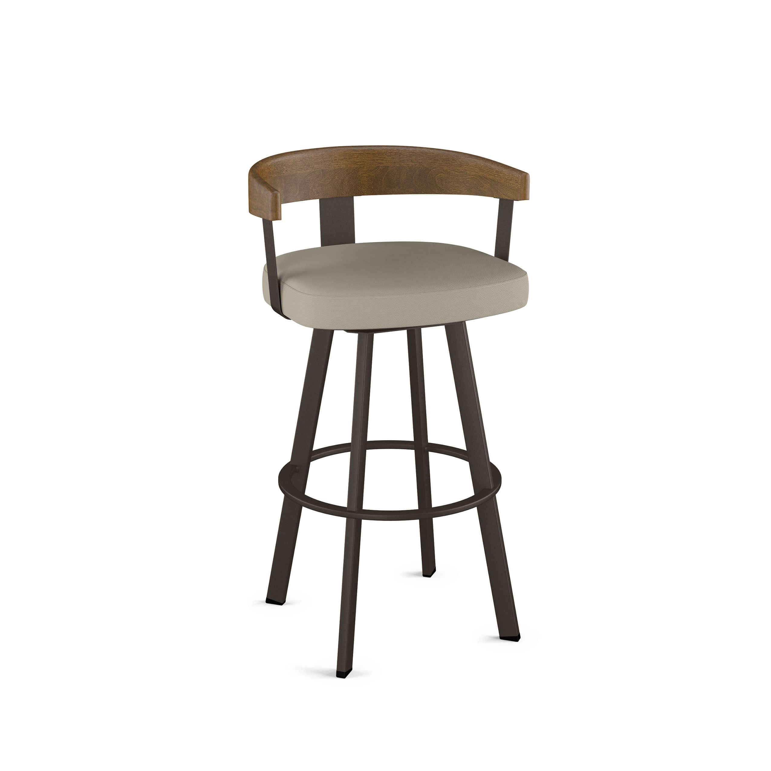 Option Greige Faux Leather / Dark Brown Metal