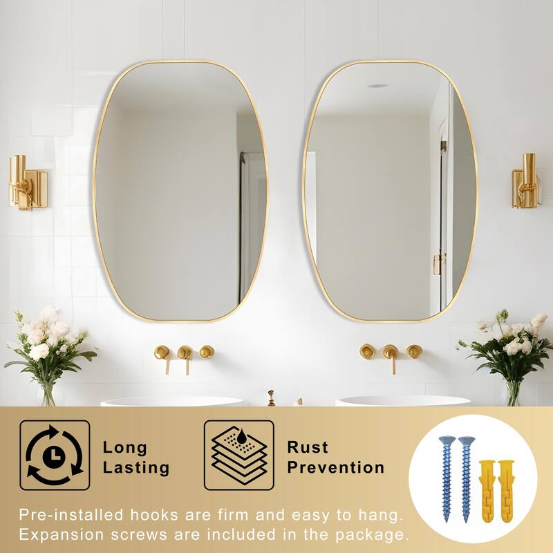 Oval Wall Mirror Bathroom Mirror for Over Sink