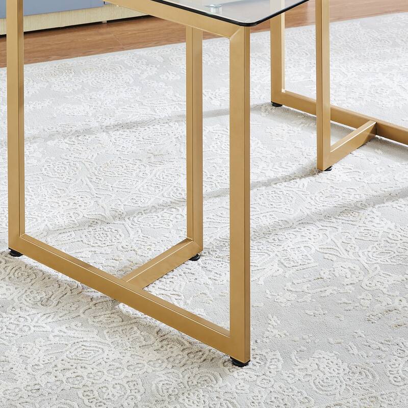 Homy Casa 55'' W Rectangular Transparency Dining Table