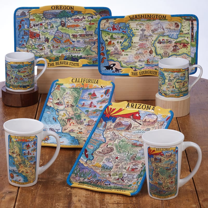 Certified International Texas Souvenir 20 oz. Jumbo Mugs (Set of 6)