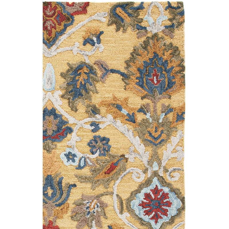 SAFAVIEH, Handmade Marietje Blossom French Country Wool Area Rug