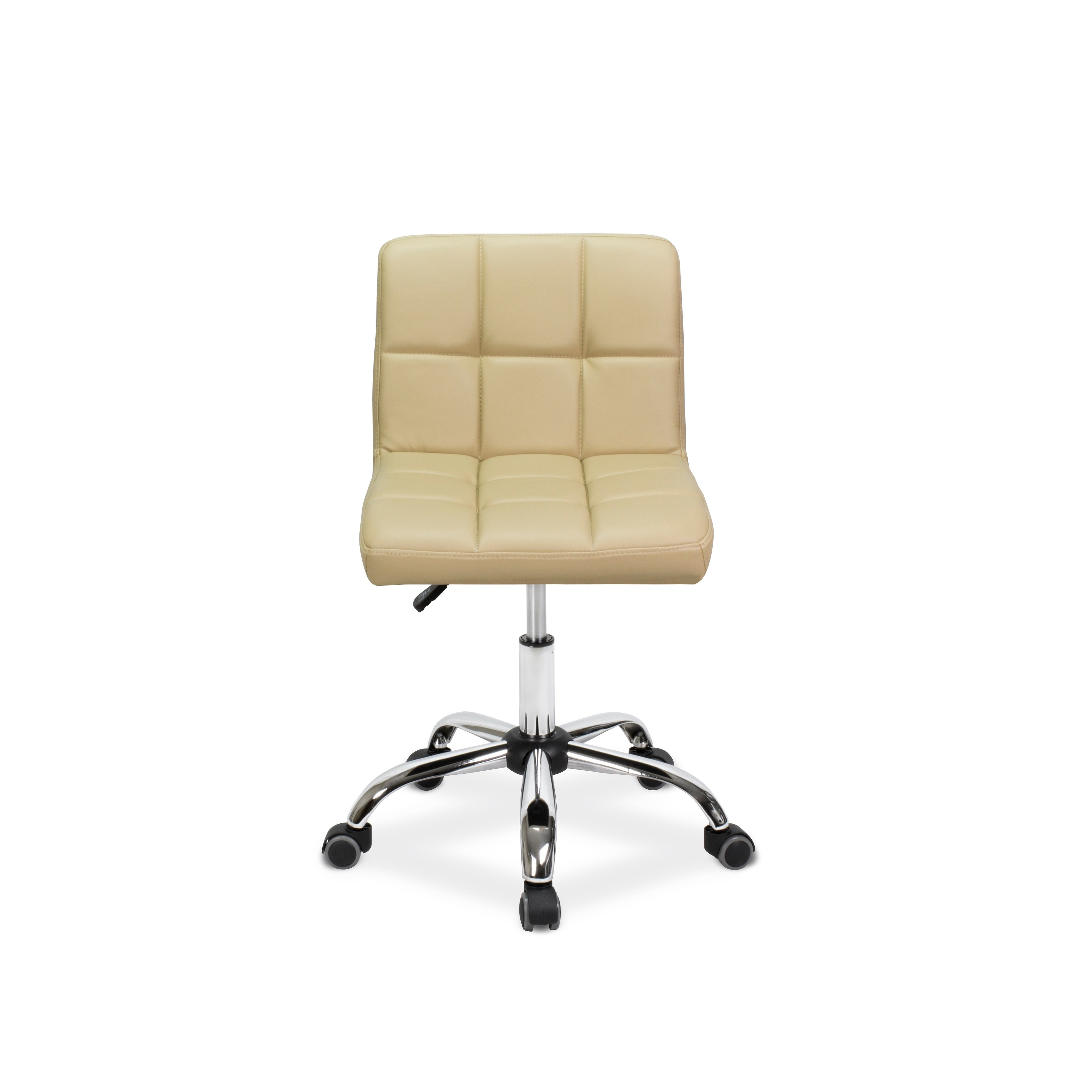 Shop Toto Home Office Button Tufted Desk Chair Armless Thick Cushion Adjustable Height 19 25 Cream Pearl Overstock 31228499