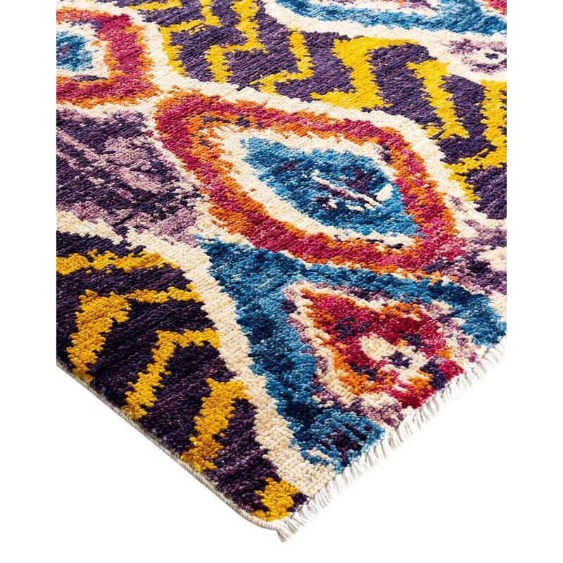 Contemporary Overdyed Wool Hand Knotted Area Rug - 7' 10" x 10' 4"