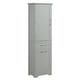 preview thumbnail 20 of 56, GDFStudio - Rowan Tall Freestanding Bathroom Storage Cabinet with Two-Sized Drawers and Adjustable Shelf