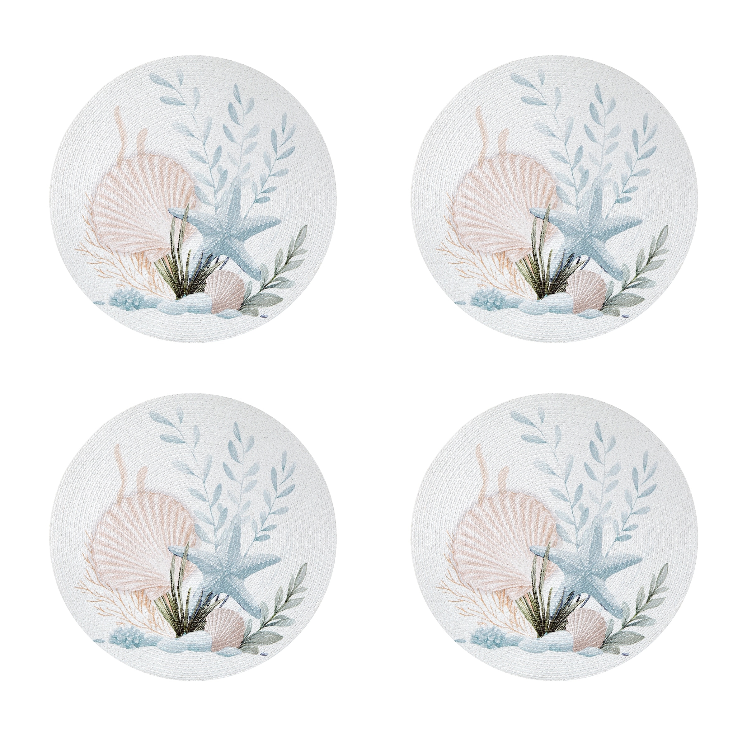 Avanti Starfish Set of 4 Round Placemats - 13x19