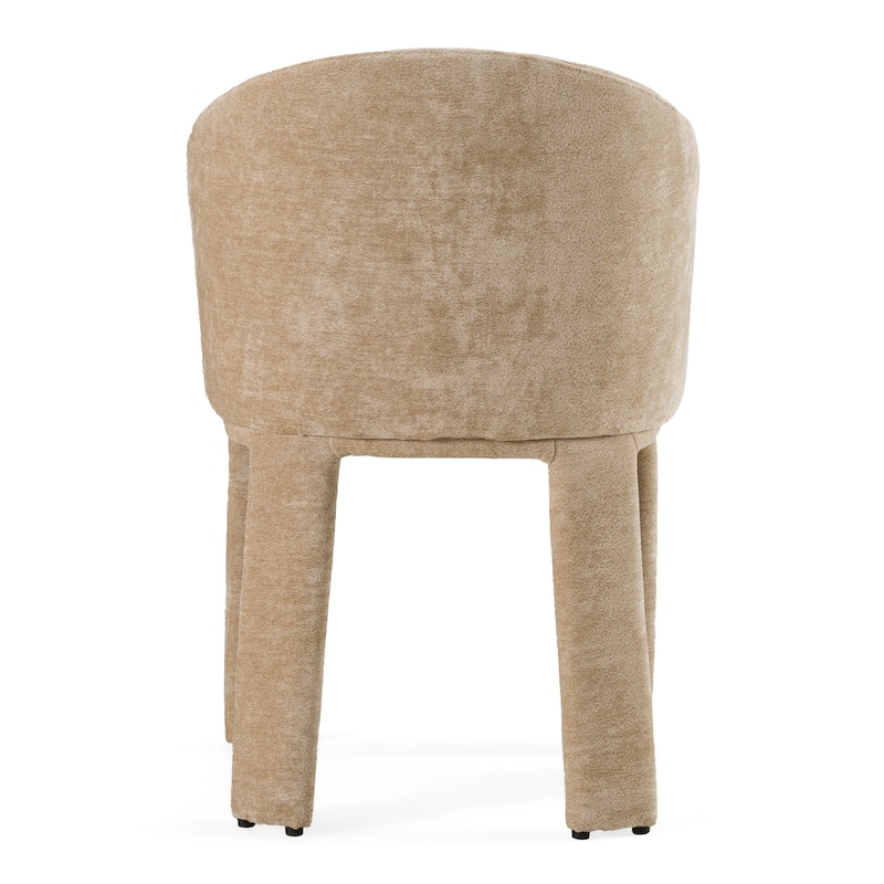Modrest Sarkis Modern Beige Velvet Dining Chair