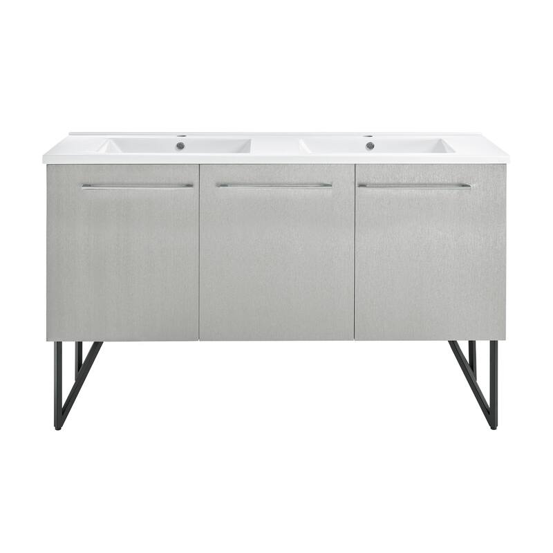 Swiss Madison Annecy 60" Double, Two Doors, One Drawer, Bathroom Vanity