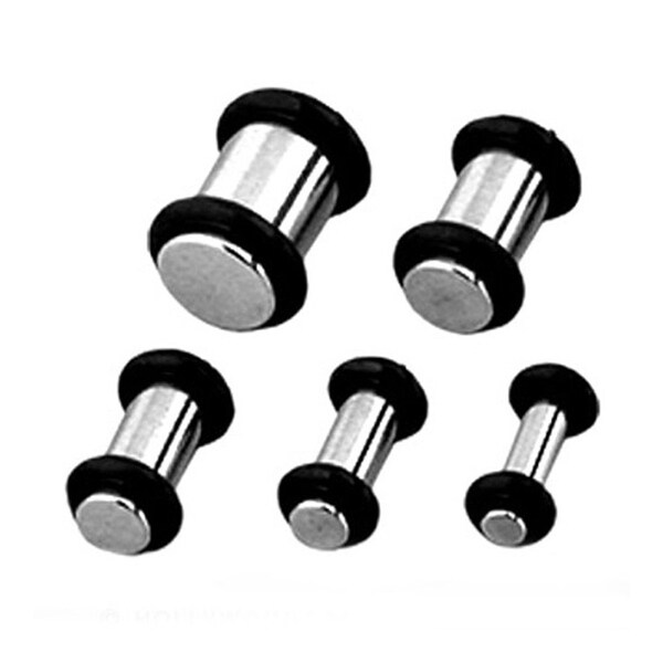 Solid Surgical Steel with Groove Plug (Sold Individually)