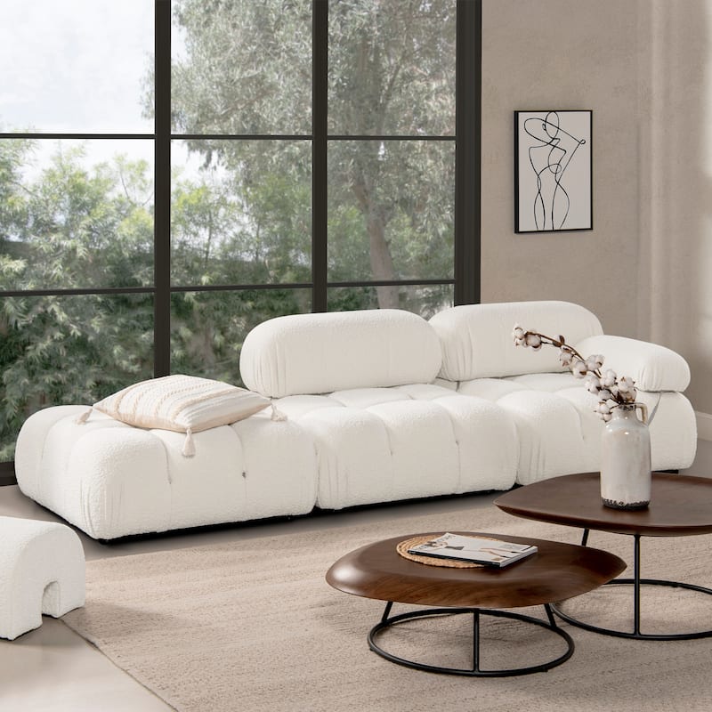 Marcel 109.5" Bubble Modular Modern Chaise Sofa