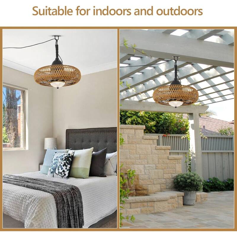 Waterproof Outdoor Ceiling Fan with Lights Remote Control