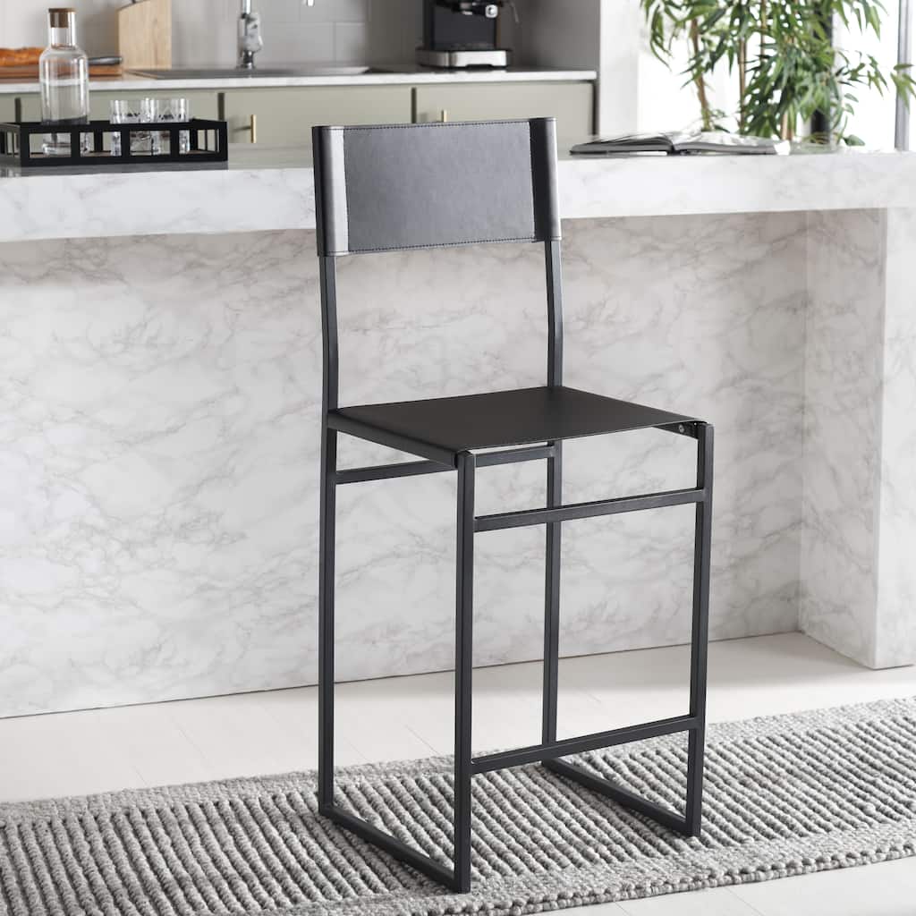 SAFAVIEH Valeria 26-inch Counter Stool (Fully Assembled) - 18 In. W x 18 In. D x 43 In. H - 18Wx18Dx43H